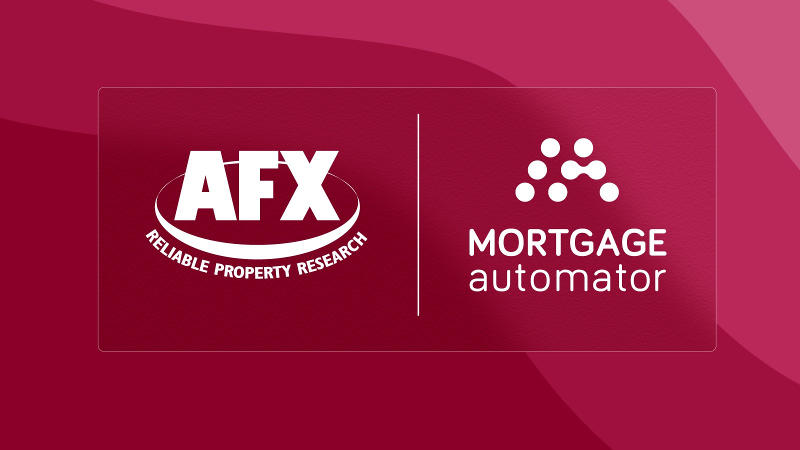 a red background with white text AFX Research and Mortgage Automator Partner to Deliver Lightning-Fast Title Updates for Private Lenders