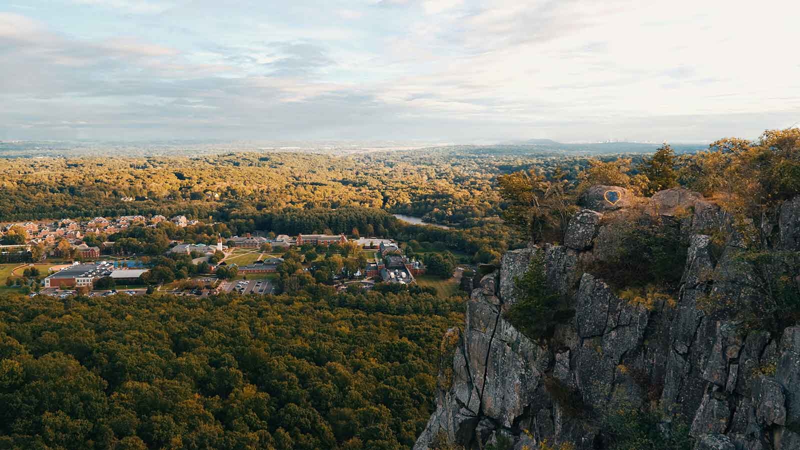 a view of a city from a cliff Connecticut Title Search
