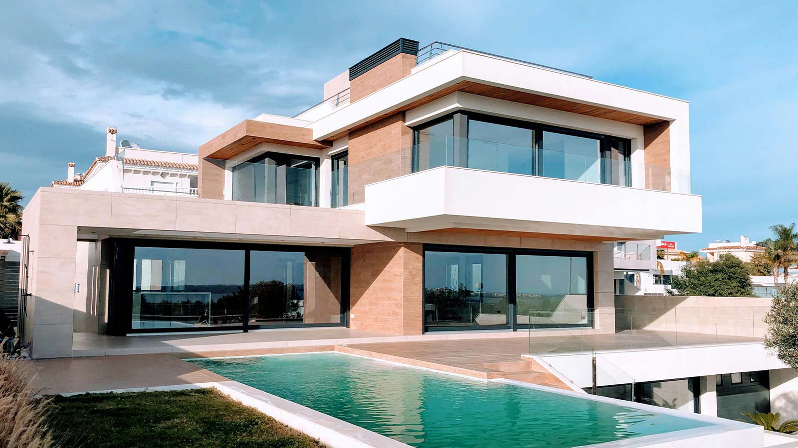 a house with a pool property deed