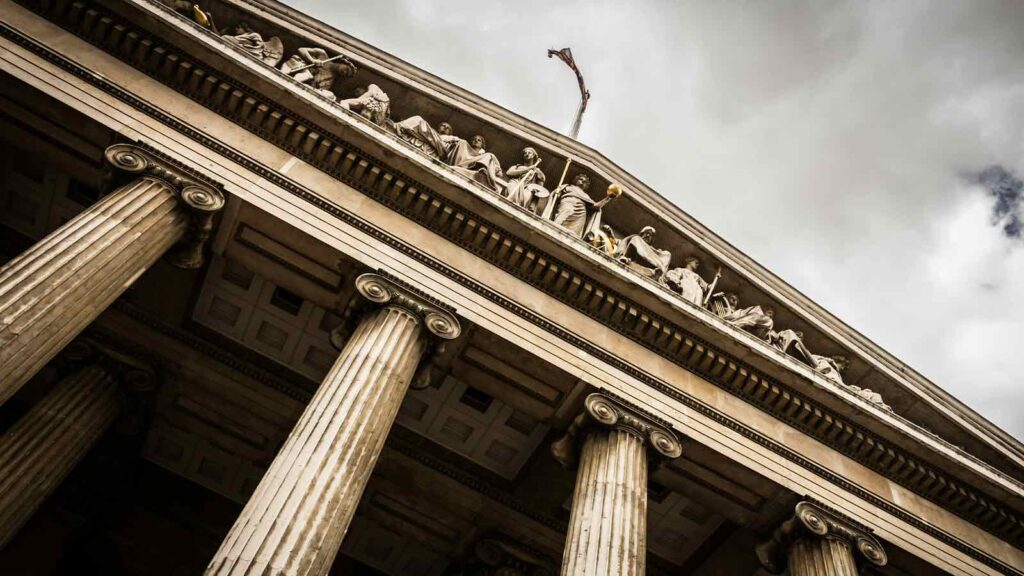 Historic building with classical architecture AI Compliance bloga