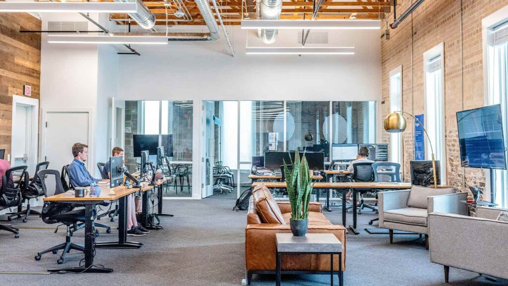 Modern office with collaborative workspace. AI Title Search in Hawaii