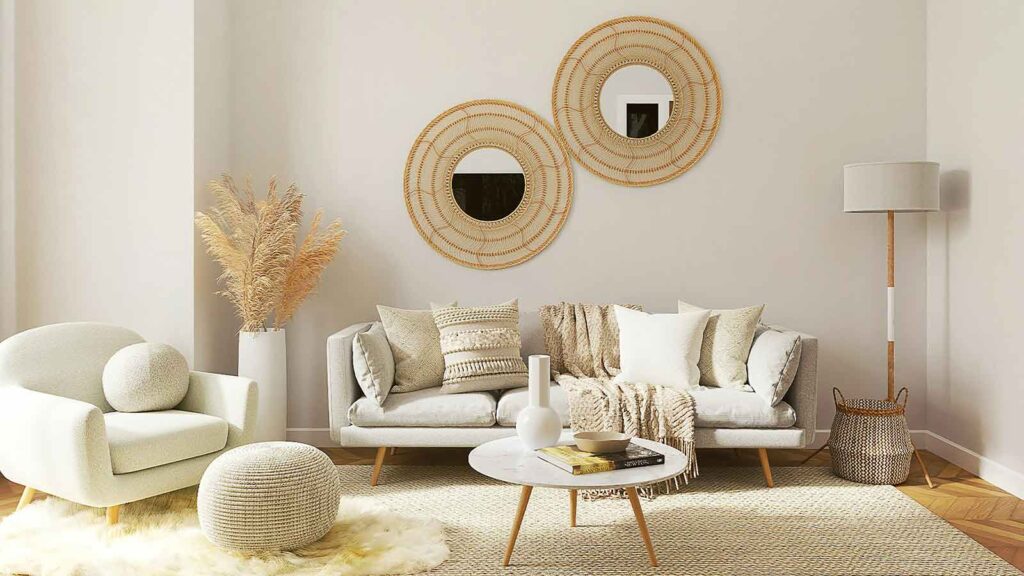Cozy, modern living room with decor. tod deed